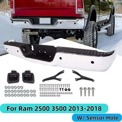 Chrome Rear Bumper Assembly For Ram 2500 3500 2013-2018 With Sensor Holes - Image 1 of 4