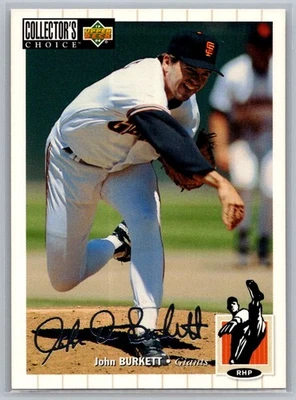1994 Collector's Choice #68 John Burkett Silver Signature - Image 1 of 2