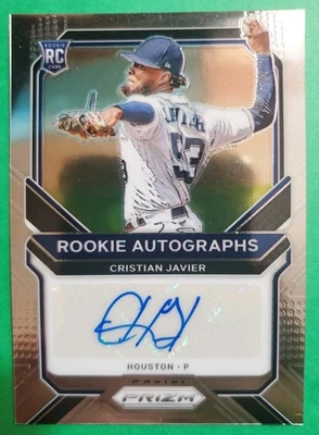 CRISTIAN JAVIER 2021 PRIZM AUTO ROOKIE CARD #RA-CJ - ASTROS - Image 1 of 2