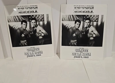 2- Foto promocional de boxeo Oscar de la hoya vs JULIO CHAVES 1996 vintage 8x10   Foto 1 de 2