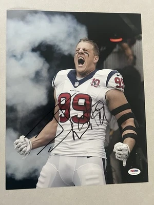 Фотография с автографом Джей Джея Уатта 11x14 сертификат подлинности PSA/DNA Houston Texans Cardinals NFL - Изображение 1 из 2