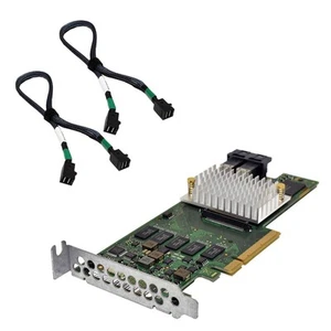 Fujitsu D3216-A13 GS2 LSI MR 9361-8i 12Gb PCIe x8 RAID Contr. 2x SAS Cable LP - Picture 1 of 6