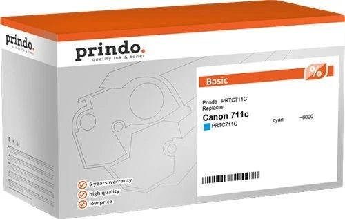ORIGINAL Prindo toner ciano PRTC711C Basic ~6000 Seiten alternativa per Canon 71 - Immagine 1 di 1
