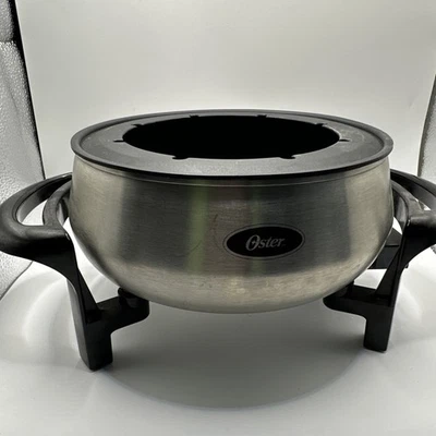 Olla de fondue eléctrica Oster acero inoxidable control de temperatura y horquillas sin caja Foto 1 de 4