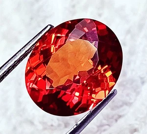 Certified Natural Hessonite Garnet 8.80 Ct Oval Shape Loose Gemstones - Picture 1 of 6