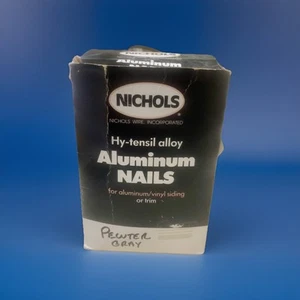 NICHOLS 1-1/4" X .099 Pintado Aluminio Borde Uñas Hy-tensil GRIS PELTRE - Imagen 1 de 3