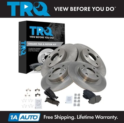 TRQ Front & Rear Premium Posi Ceramic Brake Pads & Rotor Kit for Mazda Miata — 第 1/4 张图片