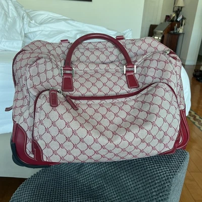 "Equipaje de mano Ralph Lauren serie RL 1000 monograma negro 20"" con ruedas" Foto 1 de 2