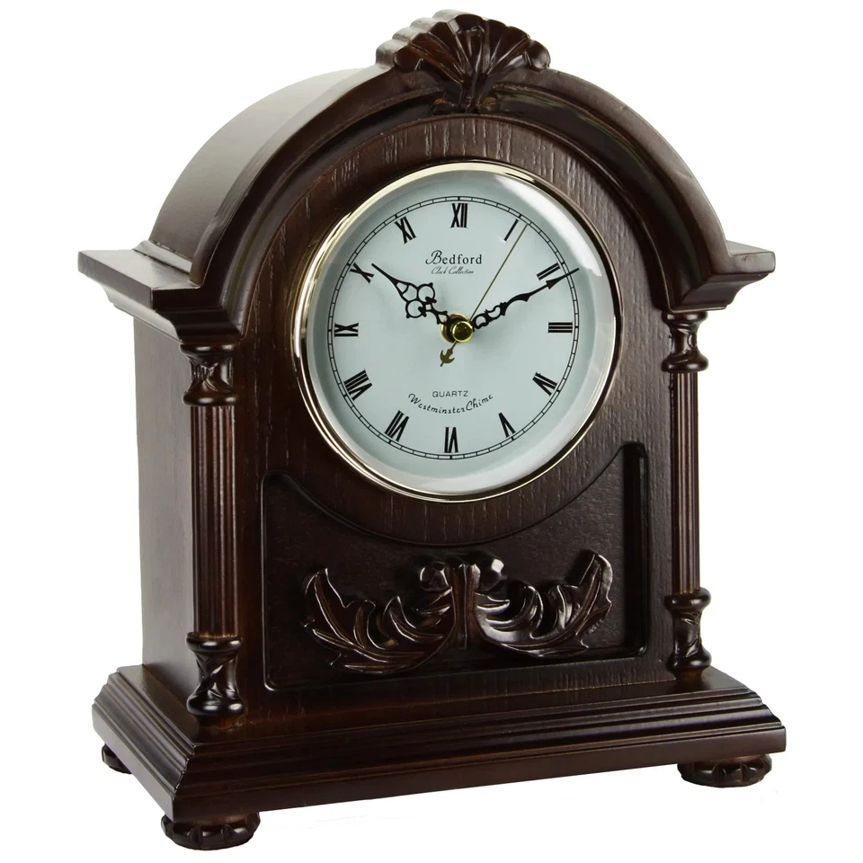 Bedford Clock Collection Wood Mantel Clock with Chimes - Image 1 of 1