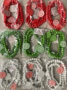 New 9 Pack Dos Equis XX Red, White, and Green Beer Party Beads Necklace - Picture 1 of 11