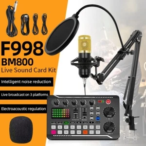 Live Stream Mikrofon Gold Studio Audio Podcast Set Tik Tok Mixer Sounds Voice - Bild 1 von 13