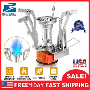 Ultralight Portable Backpacking Gas Butane Propane Outdoor Camping Stove Burner - Picture 1 of 11