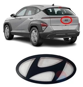 Genuine OEM Black Rear Emblem Badge H Logo for Hyundai KONA SX2 24~25+ - Picture 1 of 6