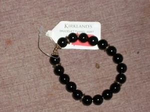 Kirkland's Black Bead Stretch Bracelet, NWT - Picture 1 of 2