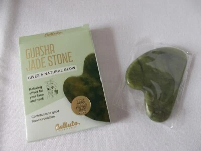 MARKENLOS Guasha Stein Jade, Jadestein, Gesichtsmassage, ca.5cm, Relax-Effekt,