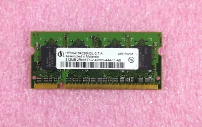 512MB INFINEON DDR2-533 PC2-4200S  NON-ECC SODIMM MEMORY RAM - HYS64T64020HDL-3 - Image 1 of 2
