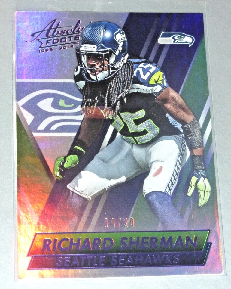 2014 PANINI ABSOLUTE SPECTRUM RICHARD SHERMAN #22 SEATTLE SEAHAWKS #14/20 PURPLE - Image 1 of 1