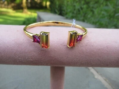 NWT Kate Spade Geo Gems Ombre Hinged Cuff Bracelet-Multi Color/$78 - Image 1 of 4