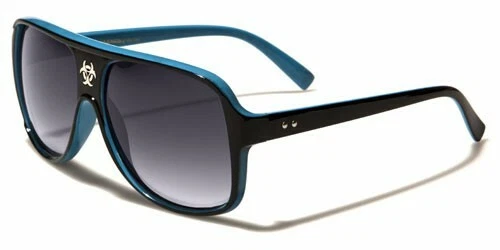 Gafas de sol Biohazzard dos tonos aviador negro y azul Foto 1 de 1