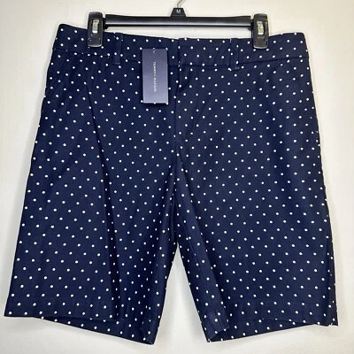 Шорты женские Tommy Hilfiger 100% хлопок темно-синие с белыми точками размер 8 - Изображение 1 из 4