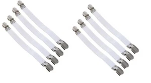 Set of 8 Mattress Clips Sheet Holders Sheet Bed Suspenders Adjustable Metal Heav - Picture 1 of 8