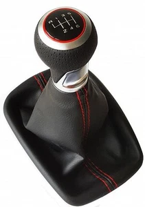 ADATTO PER AUDI A4 S4 B8 8K PELLE 6 MARCE POMELLO CAMBIO / BORSA CAMBIO ROSSO RS/1 - Foto 1 di 1