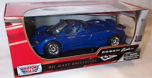 Pagani Huayra Blue Black roof 1-24 scale model Motor Max New in Box - Picture 1 of 1