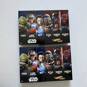 LOT Of 2 Star Wars 6 Car Box Set Hot Wheels Light Side vs Dark Side Sealed - Picture 1 of 5