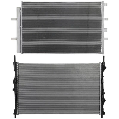 Aluminum Radiator and AC Condenser Cooling Kit For 15 2016-2019 Ford Transit-150 Foto 1 de 4