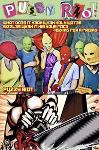 Poster protesta russa Pussy Riot originale di Rick Sinister nuovo stampa UV giclée - Foto 1 di 3