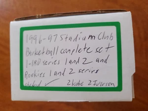 1996-97 STADIUM CLUB BASKETBALL SERIES 1 & 2 COMPLETE SET 1-180 + ROOKIES 1 & 2 - Picture 1 of 21