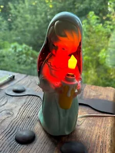 Vintage 50er Jahre Japan Weihnachten Engel Kind hält Kerze Figur Lampe - Bild 1 von 6