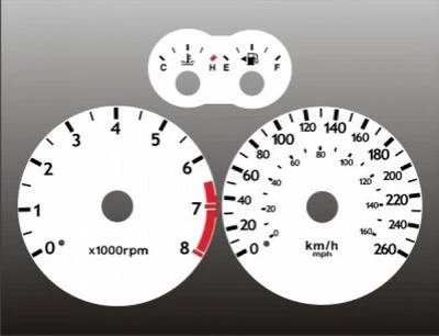 White Face Gauges for 2003-2006 Hyundai Tiburon METRIC Tuscani - Image 1 of 4