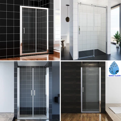 SONNI Pendeltür Nischentür Duschtür Duschabtrennung Schiebetür Duschkabine Schwenktür