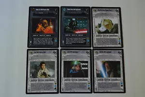 Star Wars CCG Decipher SWCCG ENHANCED PREMIERE 6 Premium Cards Set LP Played - Picture 1 of 1