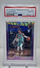 2019-20 Hoops Premium Ja Morant Purple Disco Prizm #297 RC PSA 10 SP Rookie Card
