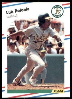 1988 Fleer #292 Luis Polonia Rookie - Image 1 of 4