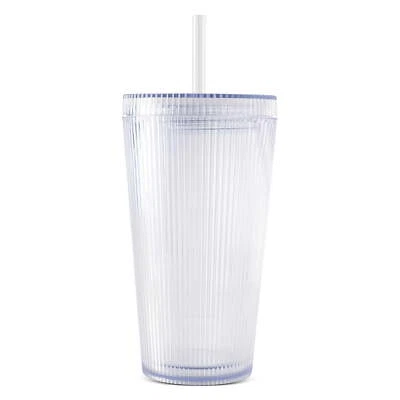 TAL Double-Wall Lightweight 18oz Iced Coffee Tumbler with Straw