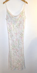 DELICATES Floral Slip Dress Nightgown Chemise Sz L Fairycore Romantic Dainty Y2K - Picture 1 of 8