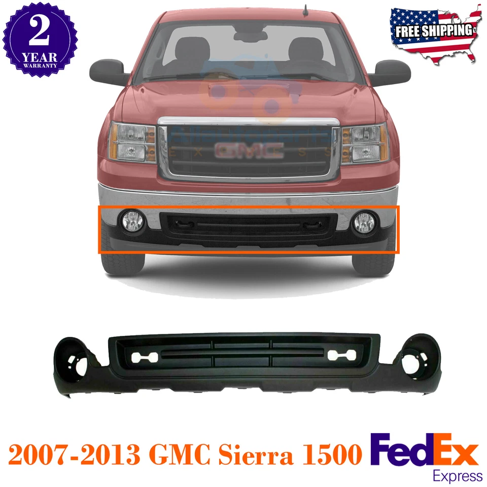 前保险杠下帷幔空气偏转器纹理适用于 2007 - 2013 GMC Sierra 1500 — 第 1/4 张图片