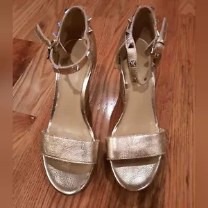 Mark Fisher Metallic Flatform Rockstud Shoes - Size 8.5 - Gold - Picture 1 of 9