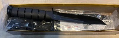 CUCHILLO UTILITARIO KABAR 1214 EE. UU. - negro - SERR con borde dentado funda negra Foto 1 de 4