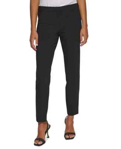 Calvin Klein Highline Ankle Length Pants Women's 6 Black Elastic Waist Pull On - Picture 1 of 15