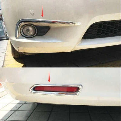 Faros antiniebla delanteros + traseros cromados para Toyota Sienna 2011-2017 MPV Foto 1 de 4