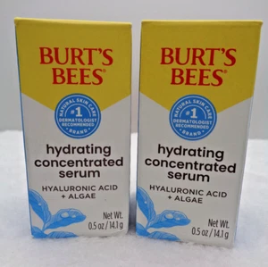 2 X Burt's Bees Hydrating Concentrated Serum with Hyaluronic Acid + Algae 0.5 oz - Picture 1 of 1