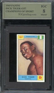 Panini Campioni Dello 1969 boxeo deportivo #357 Dick Tiger IGC 8 - Imagen 1 de 2