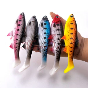 2pz Esche da Nuoto con Occhi 3D Affondamento Esca Morbida per Grande Gioco Acqua Salata - Foto 1 di 11