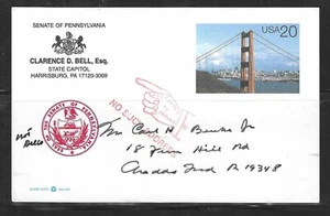 US Sc# UX 282 , Medium Pointing Hand Hilfsmarkierung "Return To Sender " PA - Bild 1 von 2