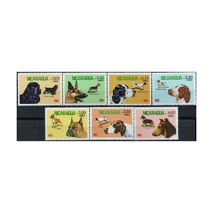 NICARAGUA, Sc #1144-47, C996-98, nuovo di zecca, 1982, cani, pastore tedesco, Setter, RRI-B - Foto 1 di 1