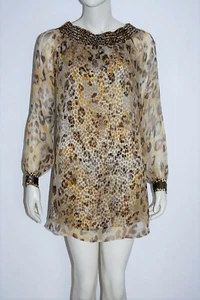 LIU JO * edles Cocktailkleid * Kleid * Dress * Seide * Tierfellprint * Perlen 36 - Bild 1 von 6